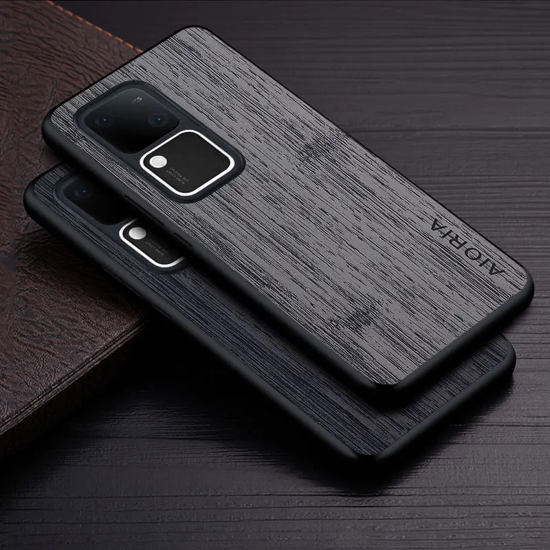 Hülle für vivo V30 V30e V29e pro V29e 5G Funda Bambus-Holzmuster Leder-Handyhülle Luxus-Coque für vivo V30 Hülle Capa
