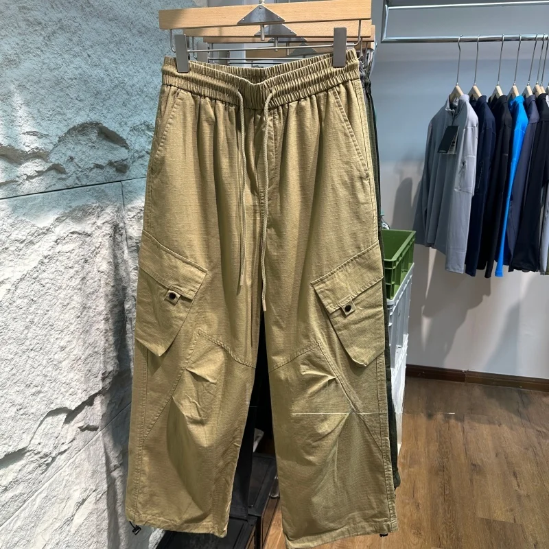 

Loose Fit Outdoor Casual Cargo Pants with kets Mountain System Sle Straight Leg Cotton Trousers for Men