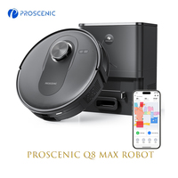 Proscenic Q8 Max Robot Vacuum and Mop Combo Self-emptying Station, Max 4200Pa Suction 200min Runtime Smart 360° LiDAR Navigation