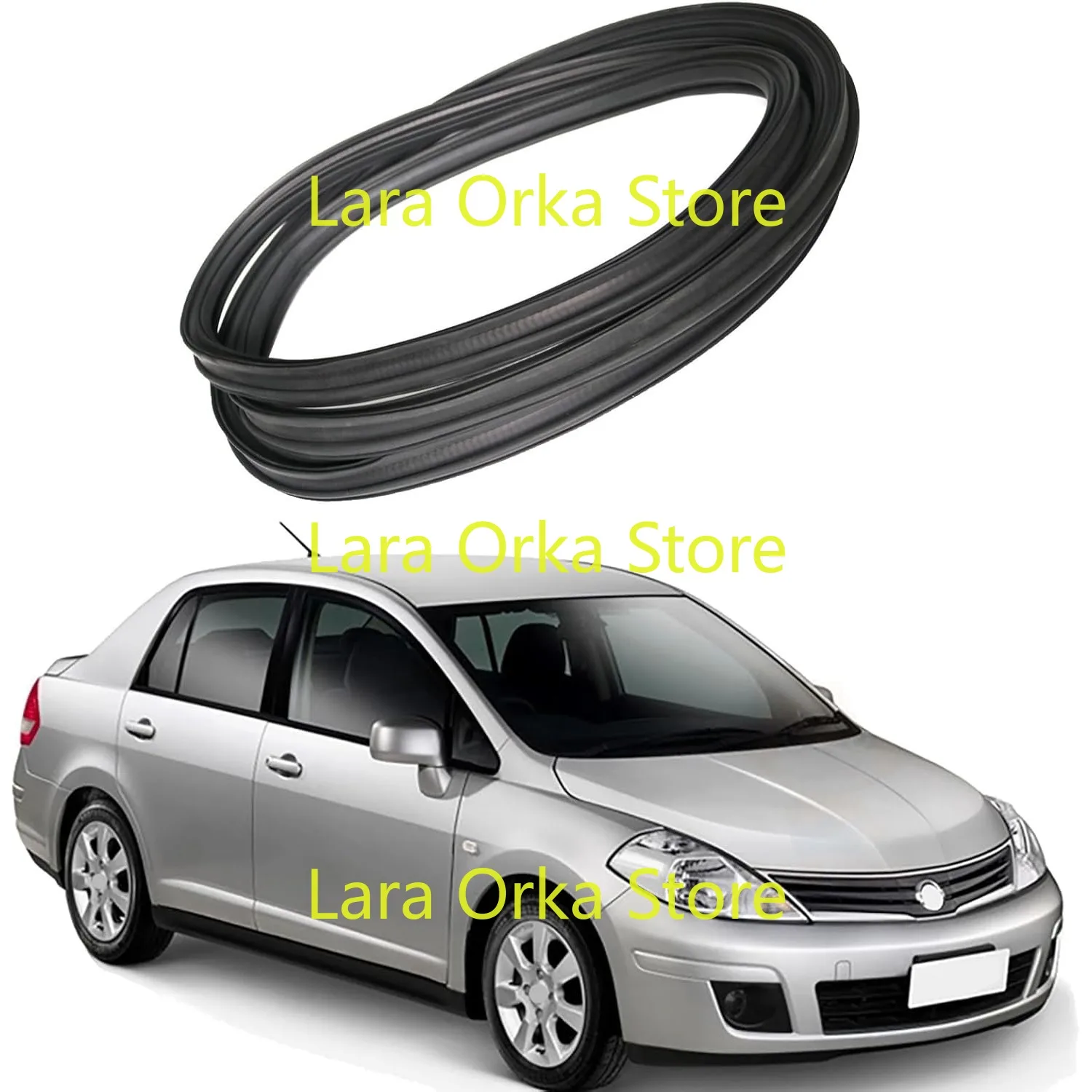 Rear Trunk Lid Weatherstrip Rubber Gasket Seal Fit for Nissan Tiida 2005 - 2011 OE# 84830-ED900,Weatherstrip Trunk Sealing Strip