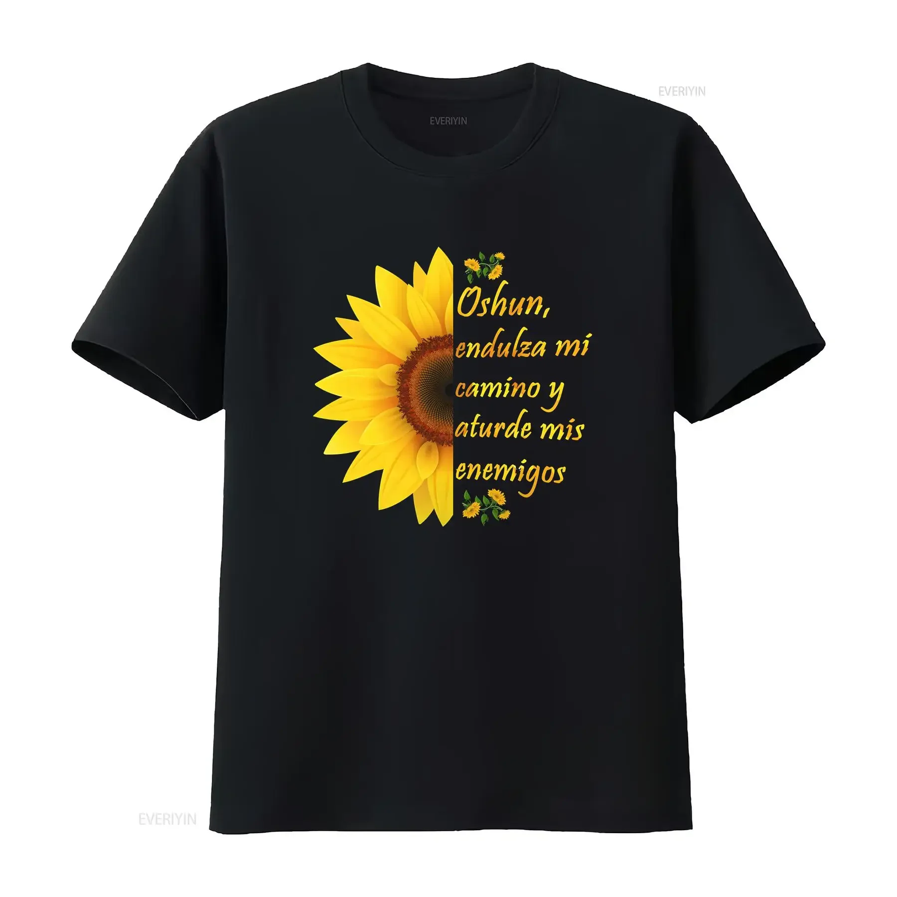 Oshun Ochun Yoruba Oxum Ifa Santeria Orisha diosa religión camiseta vintage lavado Unisex cómodo elegante