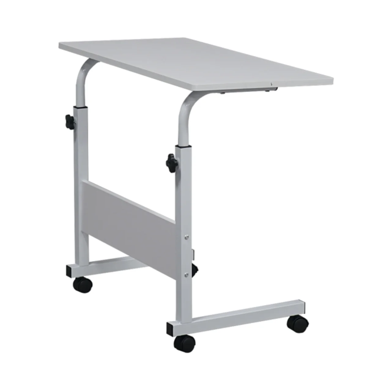 

【Old Code 92088120】Large Movable Side Table! White Portable Computer Desk with Baffle – Multi-Purpose Home Use