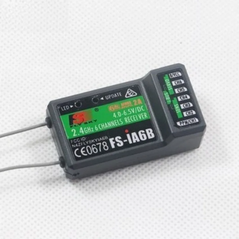 Flysky FS-iA6B 2.4G 6CH RC Receiver Dual Antenna PPM IBUS Output Compatible with FS-I6 I6S I6X Transmitter for RC Airplane