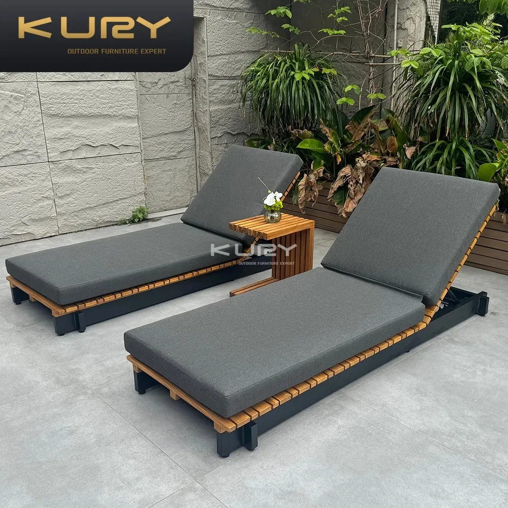 Customizable Resort Villa Poolside Chaise Lounge Patio Modern Sun Loungers Spain Outdoor Sun Lounger Luxury Sun Lounger