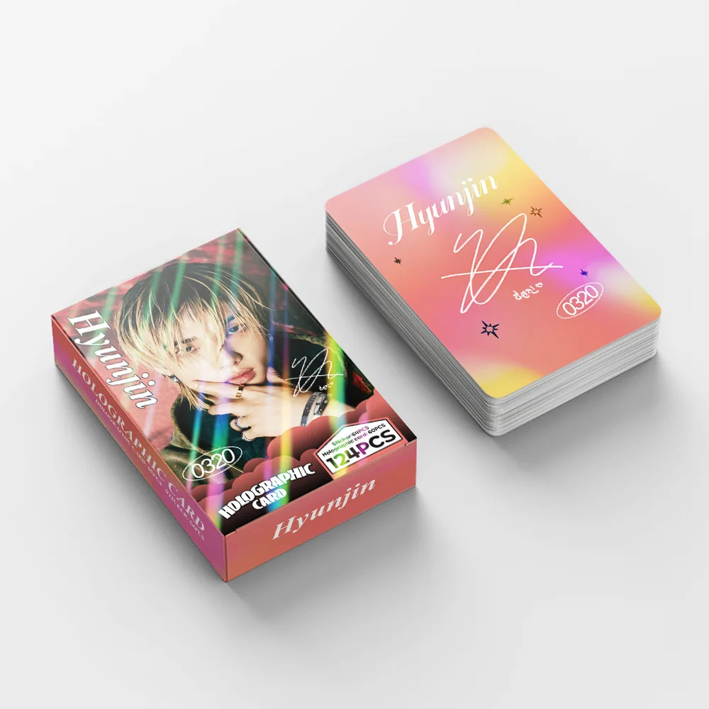 

124 Stray kids DOIT Hyun jin new album SKZOO flash card support postcards photo cards stickers LOMO card gifts KPOP in stock