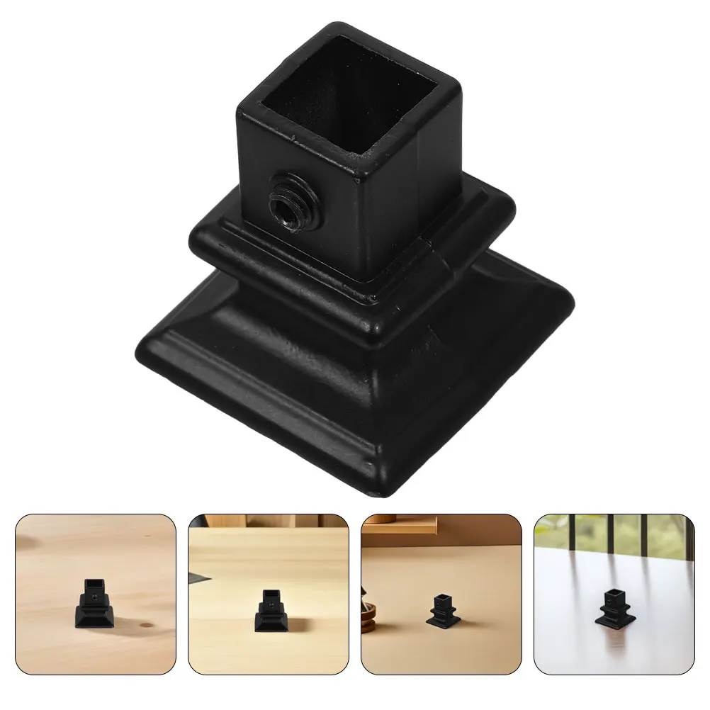 

Stair Handrail Accessories Fixed Support Iron Bracket Railing Post Sturdy Durable Easy Installation Secure Base Deck for Indoor