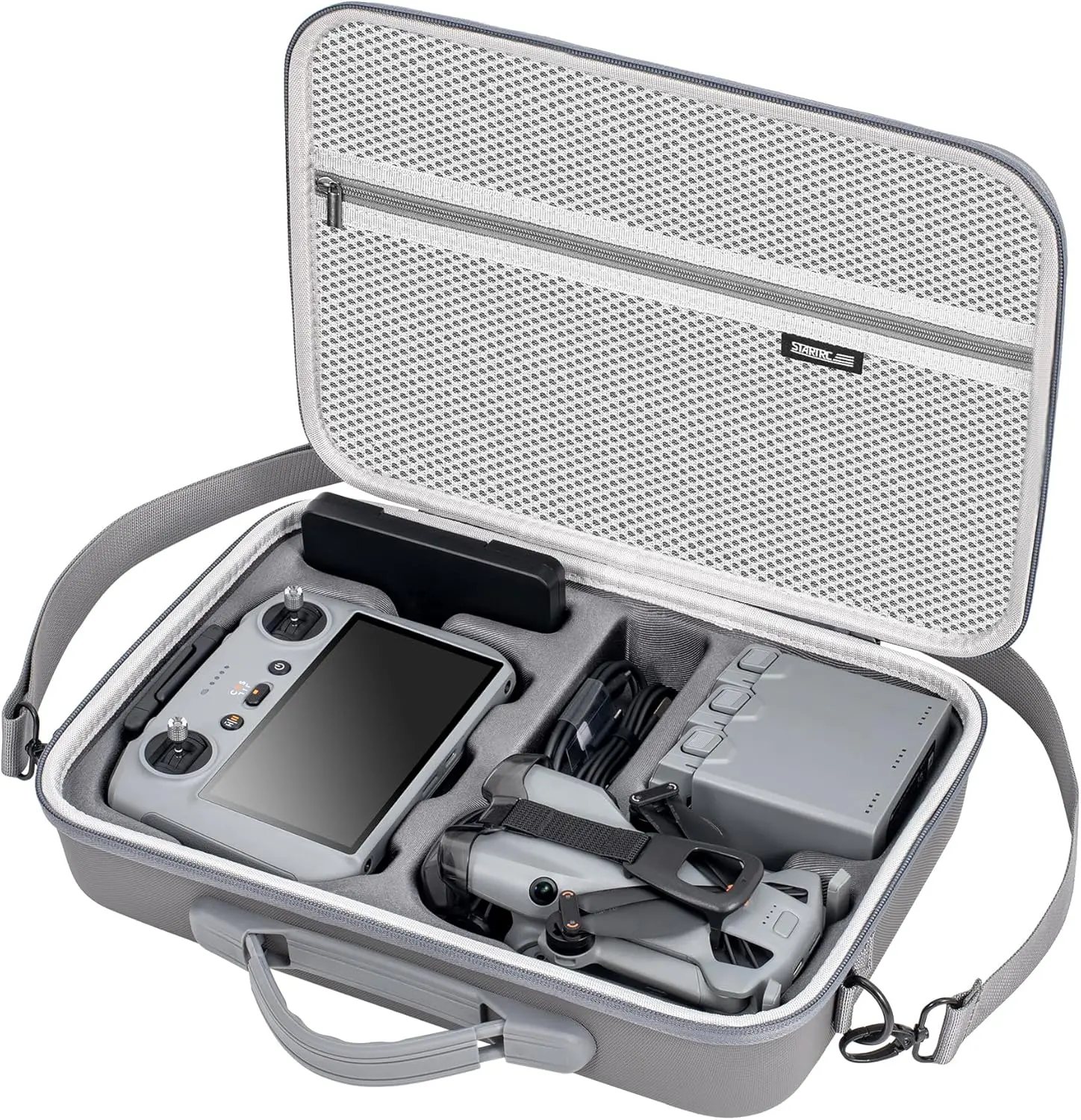 

Mini 5 Pro Carrying Case, Portable PU Leather Bag with Shoulder Strap for DJI Mini 5 Pro & RC 2 Controller