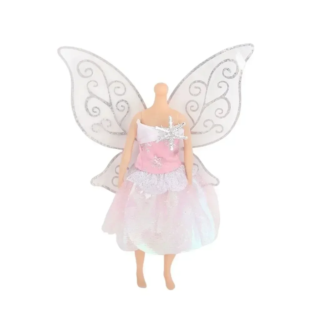 موضة دمية ملابس لامعة فساتين الجنية ل 1/6 BJD & 30 سنتيمتر دمية الشاش تنورة فراشة الجناح تنورة ل إكسسوارات دمي اللعب