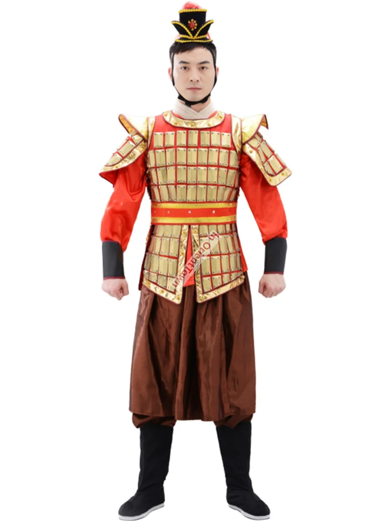 NanBei Dynasty Mulan Marshal Armor Stage Costume Annual Meeting Men Women Armour Cosplay Robe Halloween Carnival Soldier Outfit