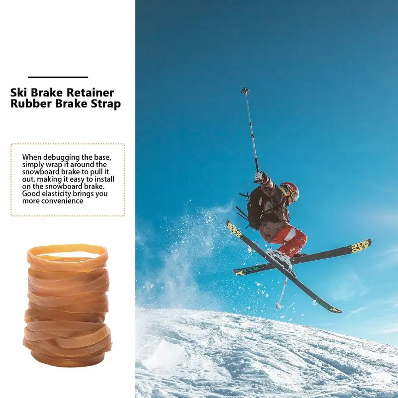 Penahan rem Binding Ski 30 buah, pengikat rem, cincin karet, pita rem untuk Ski, tali elastisitas gir Ski