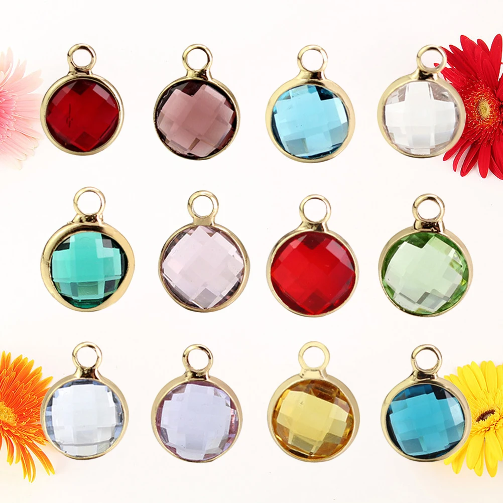 

12 Pcs Crystal Pendant Accessories Fine Workmanship Alloy Charm Wallet Simple Design Jewelry Making Pendants DIY Charms