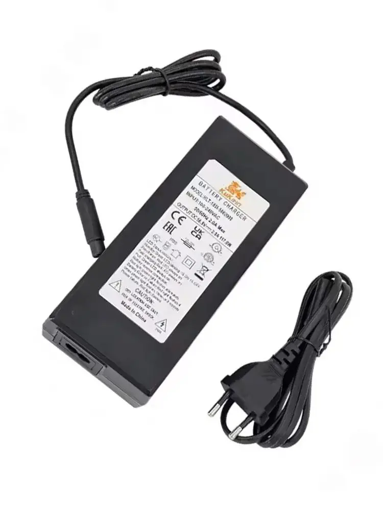 Ładowarka G2 Master 58.8V 2.0A do hulajnogi elektrycznej KUGOO KIRIN KuKirin G3 Pro, port ładowania, adapter zasilania akumulatora, części zamienne — 2