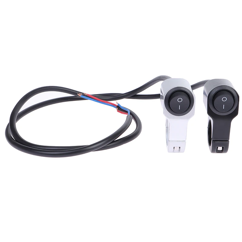 12V Motorcycle Handlebar Headlight ON OFF Switch 2 Wire Black Aluminum Alloy Waterproof Switch For Scooter ATV