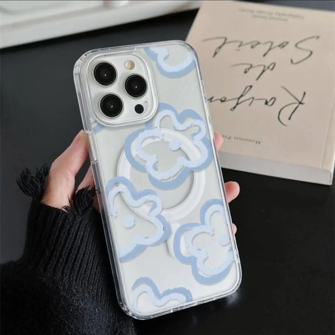 SEIRASSIM retro flower phone case for iphone 16 pro max 15 14 plus 13 11 12 camera protect silicone cover for iphone xr xs x 7 8