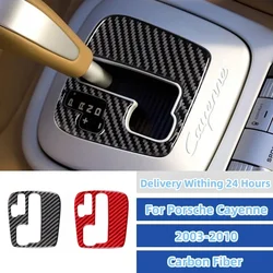 For Porsche Cayenne S GTS Turbo 2003-2010 Carbon Fiber Car Interior Decoration Gear Shift Panel Cover Trim Sticker Accessoire