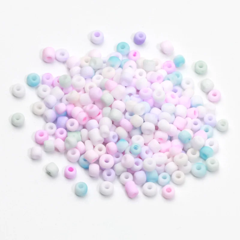 500/200pcs 3/4mm Matte Macaroon Color Czech Glass Beads Frosted Uniform Round Spacer Seed Beads for DIY Jewelry Making Bracelet