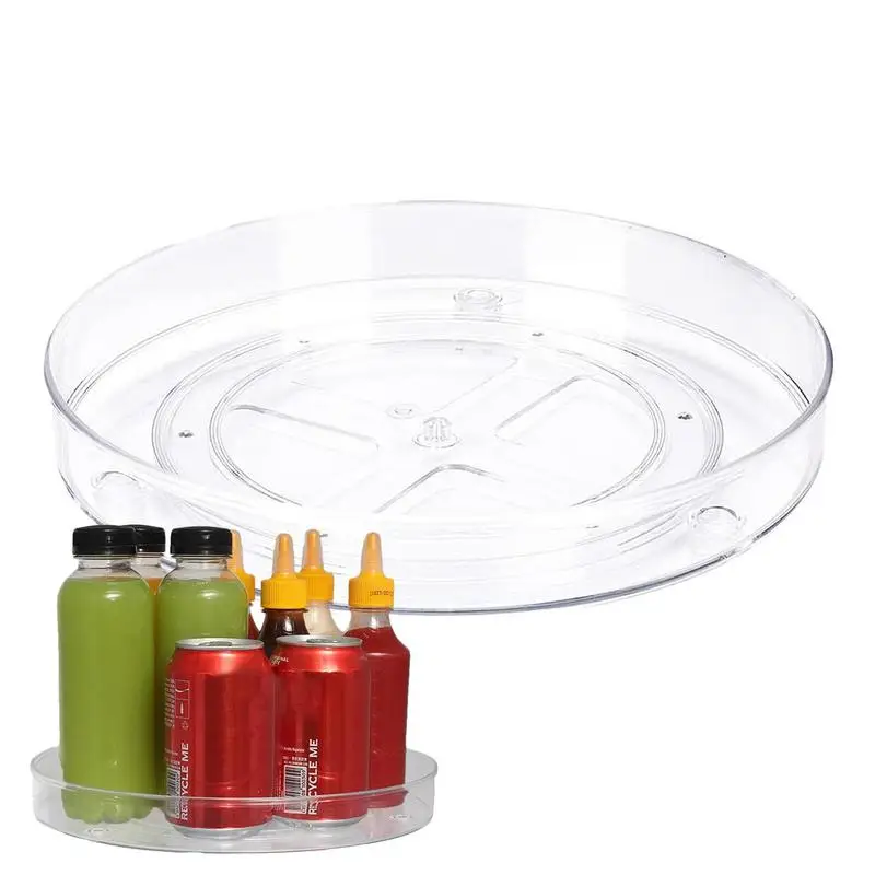 

Fridge Organizer Rotating Tray 360 Degree Spinning Refrigerator Round Shelf Condiment Storage Racks For Cabinet Dining Table