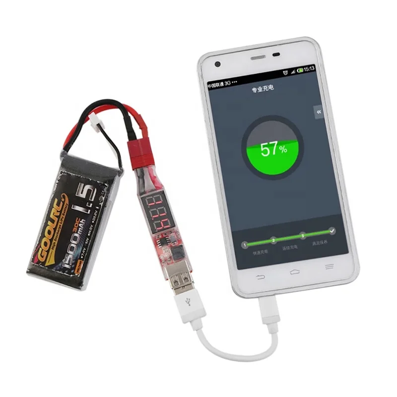 5 قطعة 2S-6S XT60 عمداء T التوصيل يبو بطارية ليثيوم شاحن يو اس بي محول لوح مهايئ OCP لأداة كهربائية يعرض الجهد