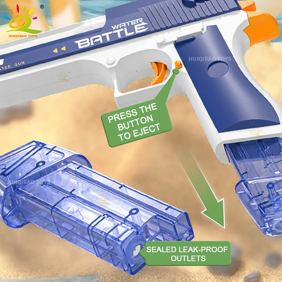Pistola de agua ligera de combate automática eléctrica Desert Eagle, juguetes de tiro de lucha contra el agua de fantasía para playa al aire libre de verano, regalos para niños