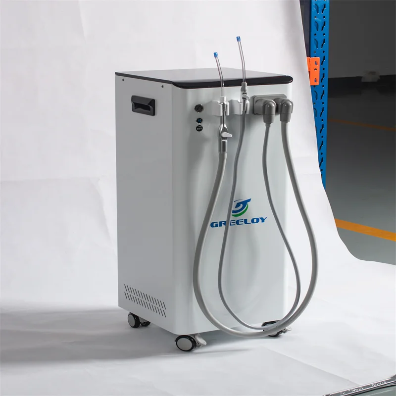 Dental Mobile Negative Pressure Suction Machine Portable Dental Vacuum Pump Suction Unit 110V/220V