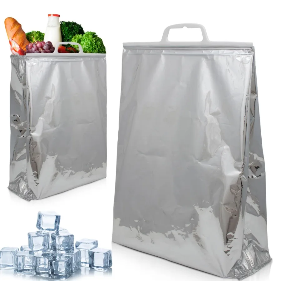 

Insulated Shipping Bags for Food 13 x 19 Inch. 5 Pack of Aluminum Insulated Thermal Bags for Hot and Cold Food. SelfAdhesive Le