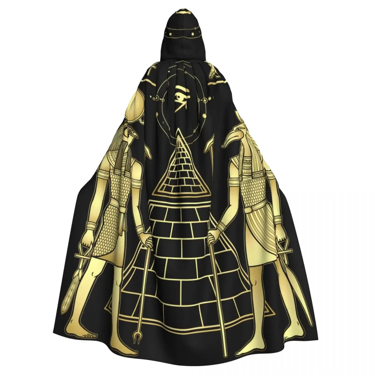 Egyptian God Ra And Seth Unisex Cloak with Hood Cloak Vampire Witch Cape Cosplay Costume