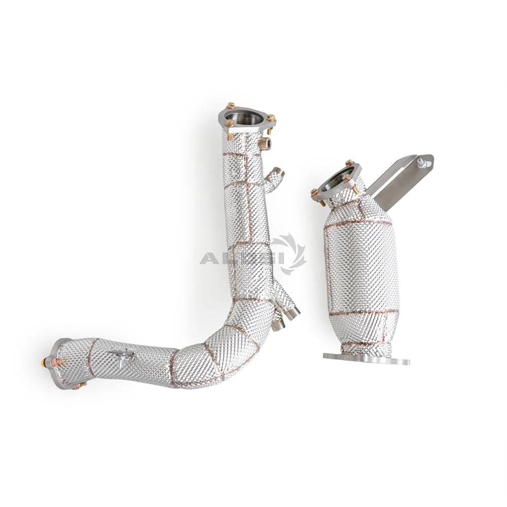 

Высокопроизводительная водосточная труба для Audi A4 2.0T B9.5 2020-2025, высокопроизводительная водосточная труба из нержавеющей стали с защитой изоляции