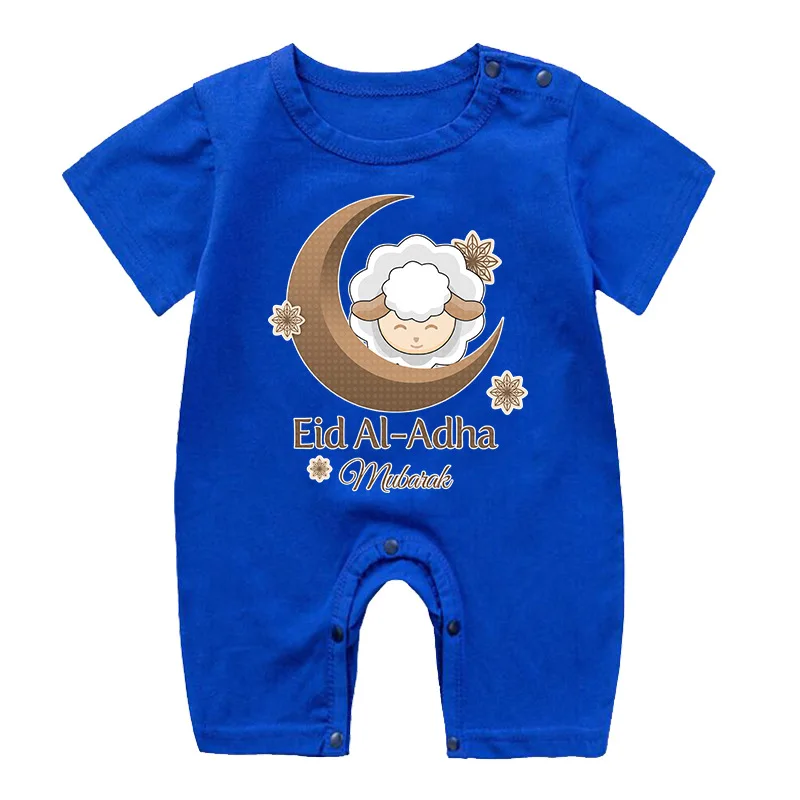 

Eid Mubarak Moon Star Clothes Baby Boys Ramadan Decoration Kids Short Sleeve Bodysuit Babies One Piece Bodysuits Girls Romper