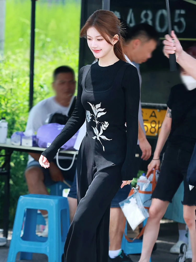 

Женский вязаный жилет Zhaolu Si: мягкий хлопковый топ с принтом для лета, повседневный, свободного кроя, для многослойных образов