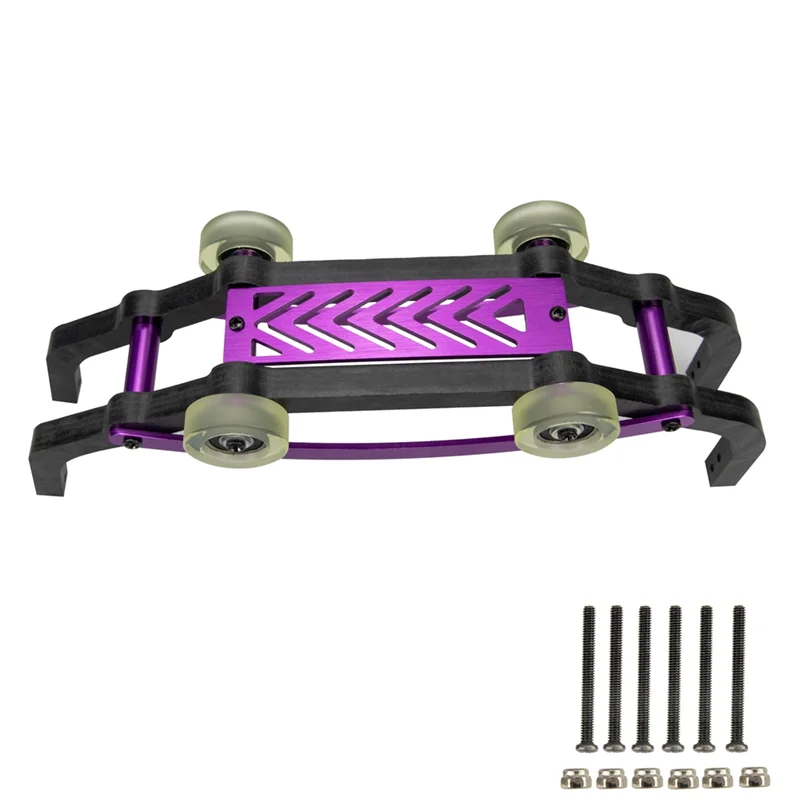 Nylon Aluminum Alloy Roll Cage Wheelie Bar for MJX H16 16207 16208 16209 16210 1/16 RC Car Upgrade Parts,Purple