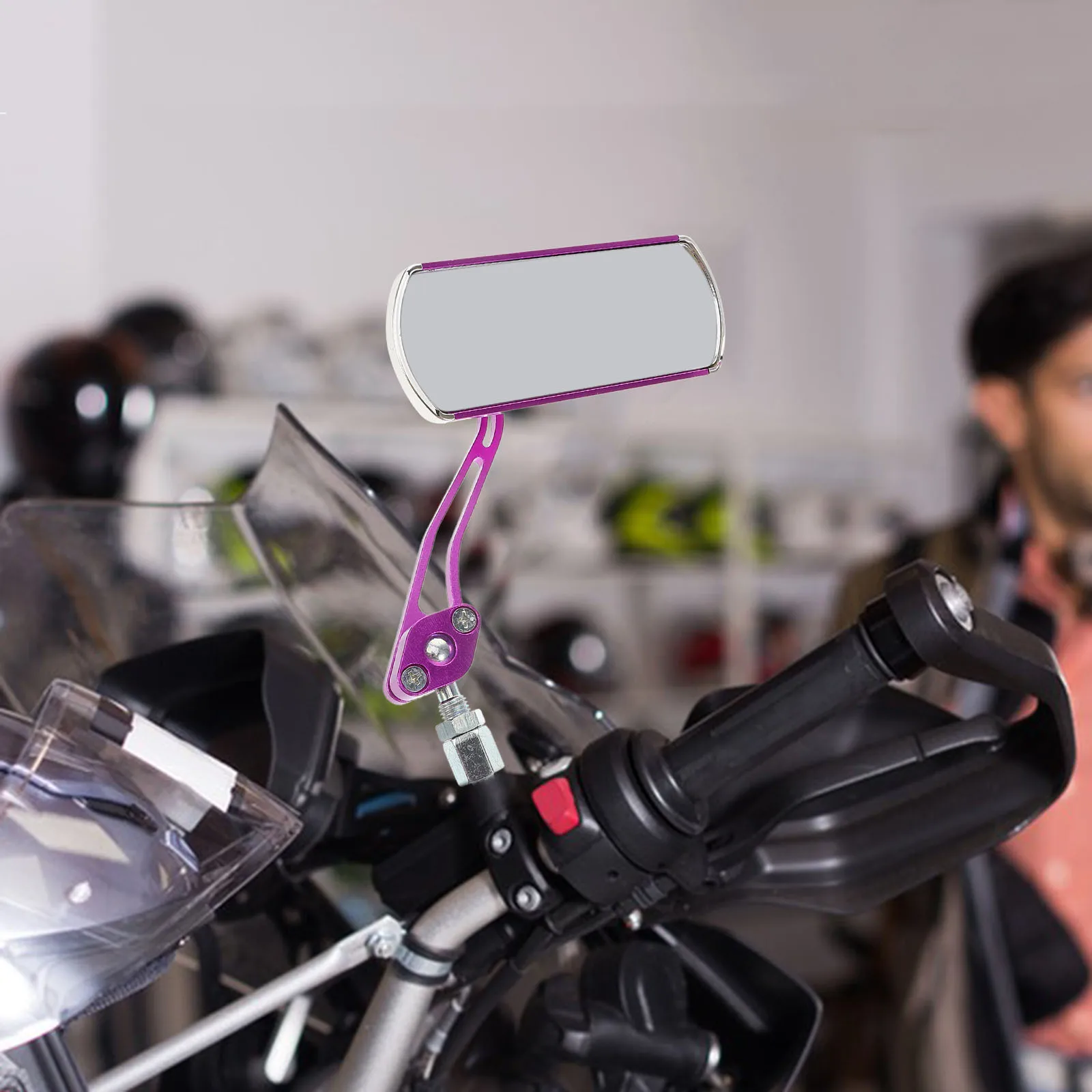 2Pcs Bike Rear View Mirrors Adjustable Bicycle Rearview Mirrors for Electric Scooter Motorcycle Safety Riding Accessories