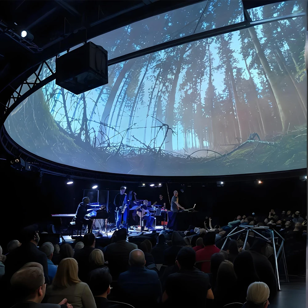 High-brightness Laser PET Material Metal Immersive Dome Screen Seamless Edge Blending Ultra-high-definition Image Quality