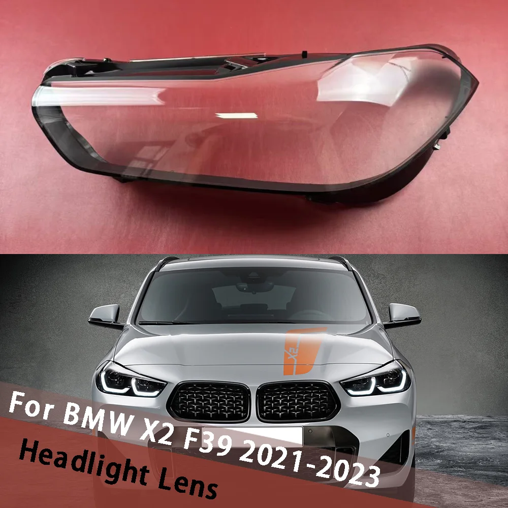 For BMW X2 F39 2021 2022 2023 Headlamp Cover Headlight Shade Transparent Masks Lampshade Lampcover Housing Lamp Shell Plexiglass