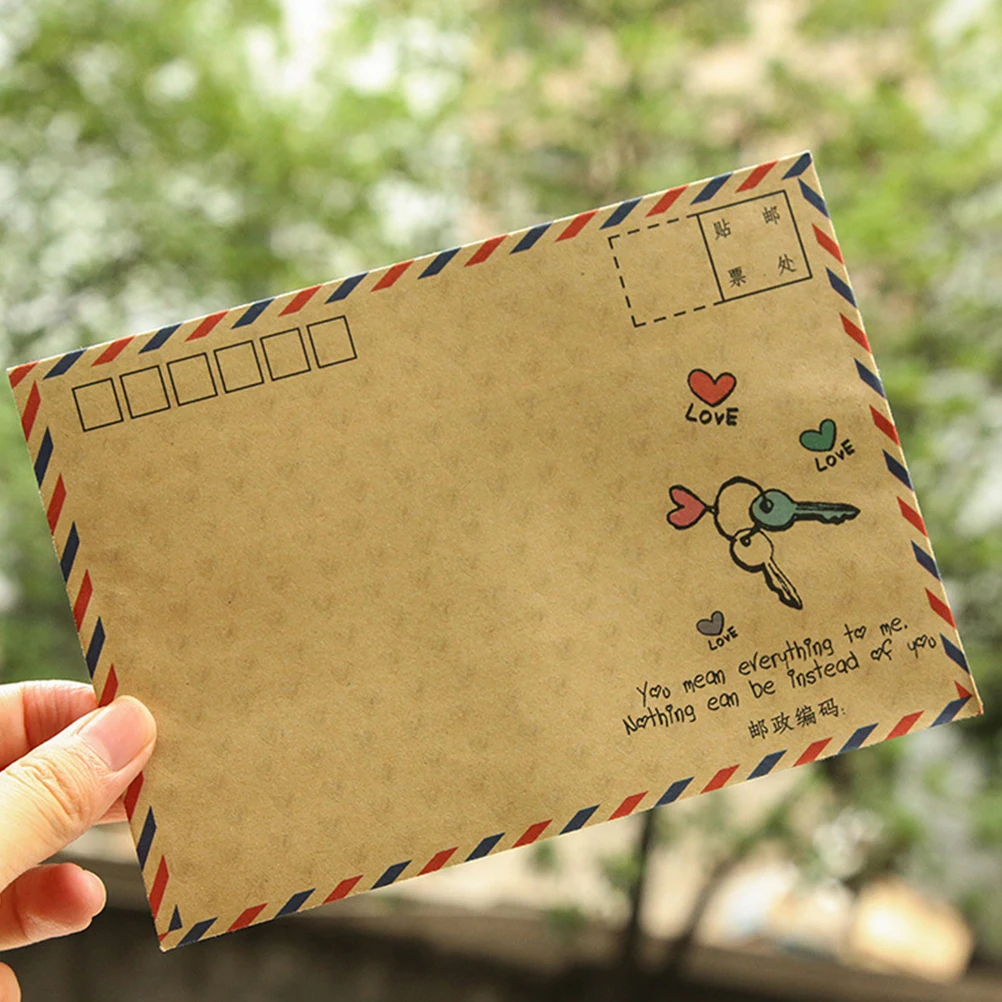 8Pcs Retro Paper Envelope Beautiful Printed Storage Cards Letters Mailing Protection Scrapbooking Supplies Retro Envelope
