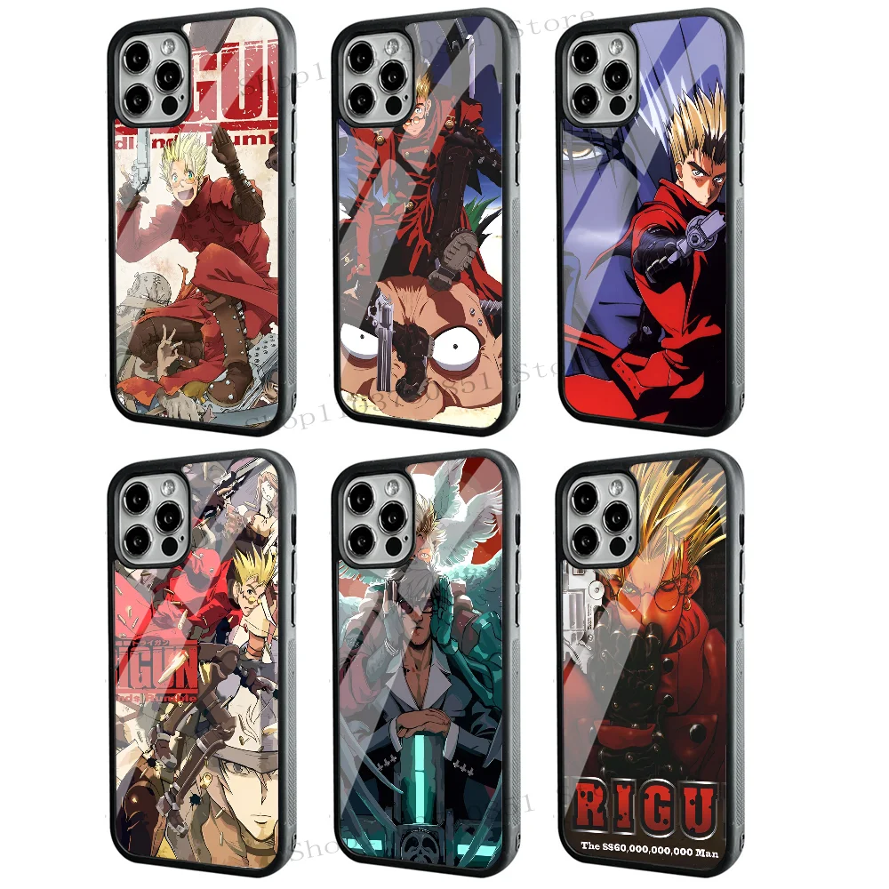 Классный чехол для телефона с рисунком аниме T-Trigun, зеркальный чехол из ТПУ для IPhone 15 14 13 Pro Max 11 12 Mini Alex