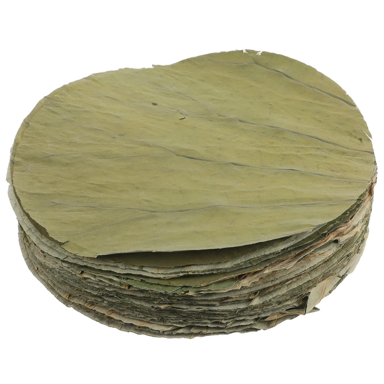 

100 шт. сушеных листьев лотоса для суши, круглые, натуральные, для упаковки продуктов, украшения для вечеринок, кулинарные вкладыши, безопасные и полезные для здоровья