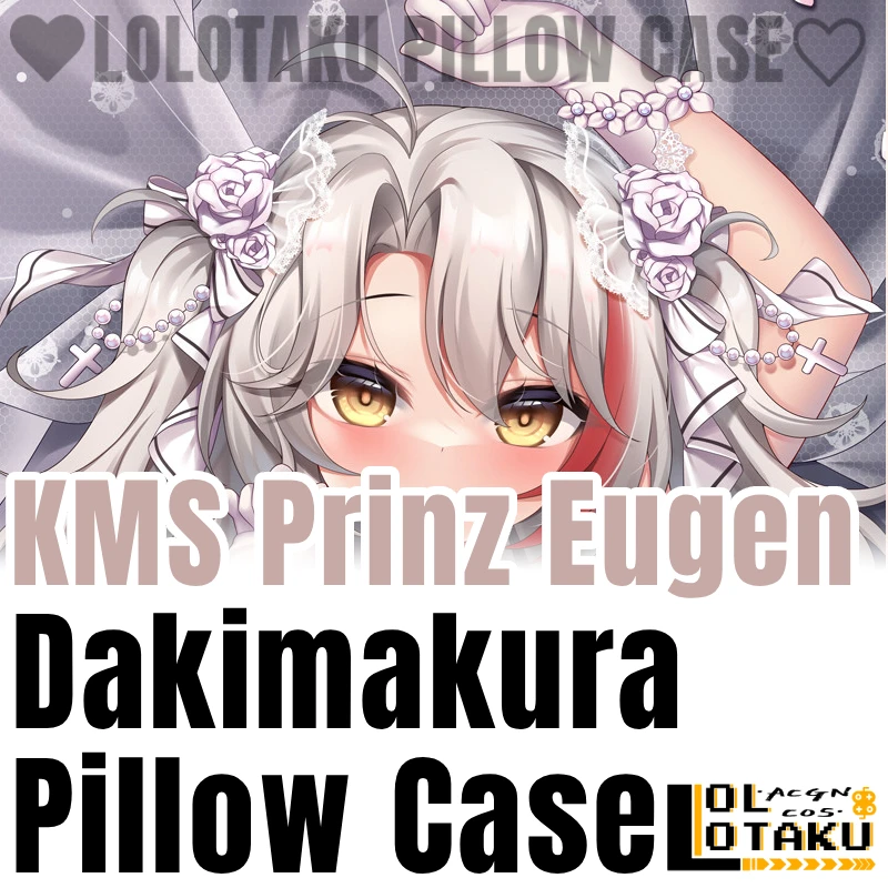 KMS Prinz Eugen Dakimakura Azur Lane Game Pillowcase Hugging Full Body Pillow Case Cushion Cover Home Bedding Decor Otaku YSLY