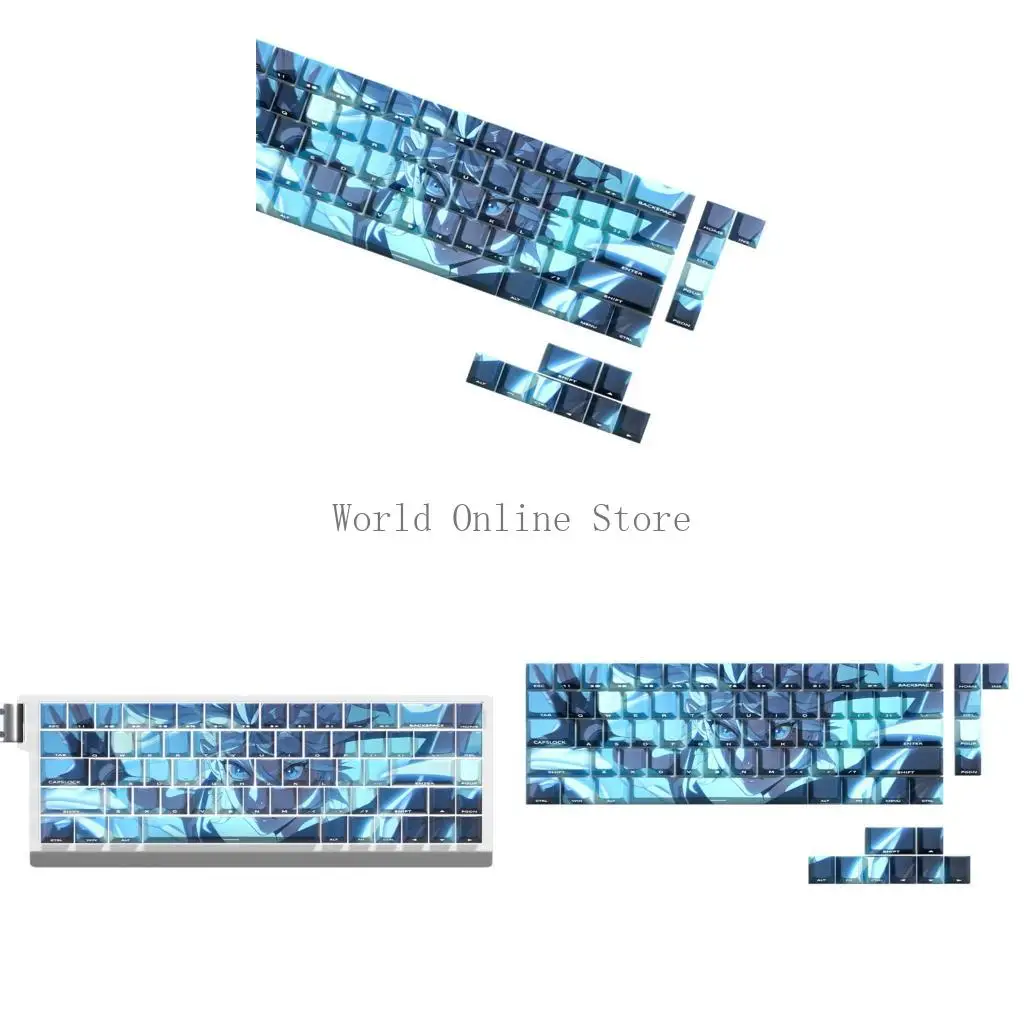 مجموعة keycap Ergonomic Set PBT 74 مفتاح المفاتيح مفاتيح محفورة لـ 61 67 68 87HC
