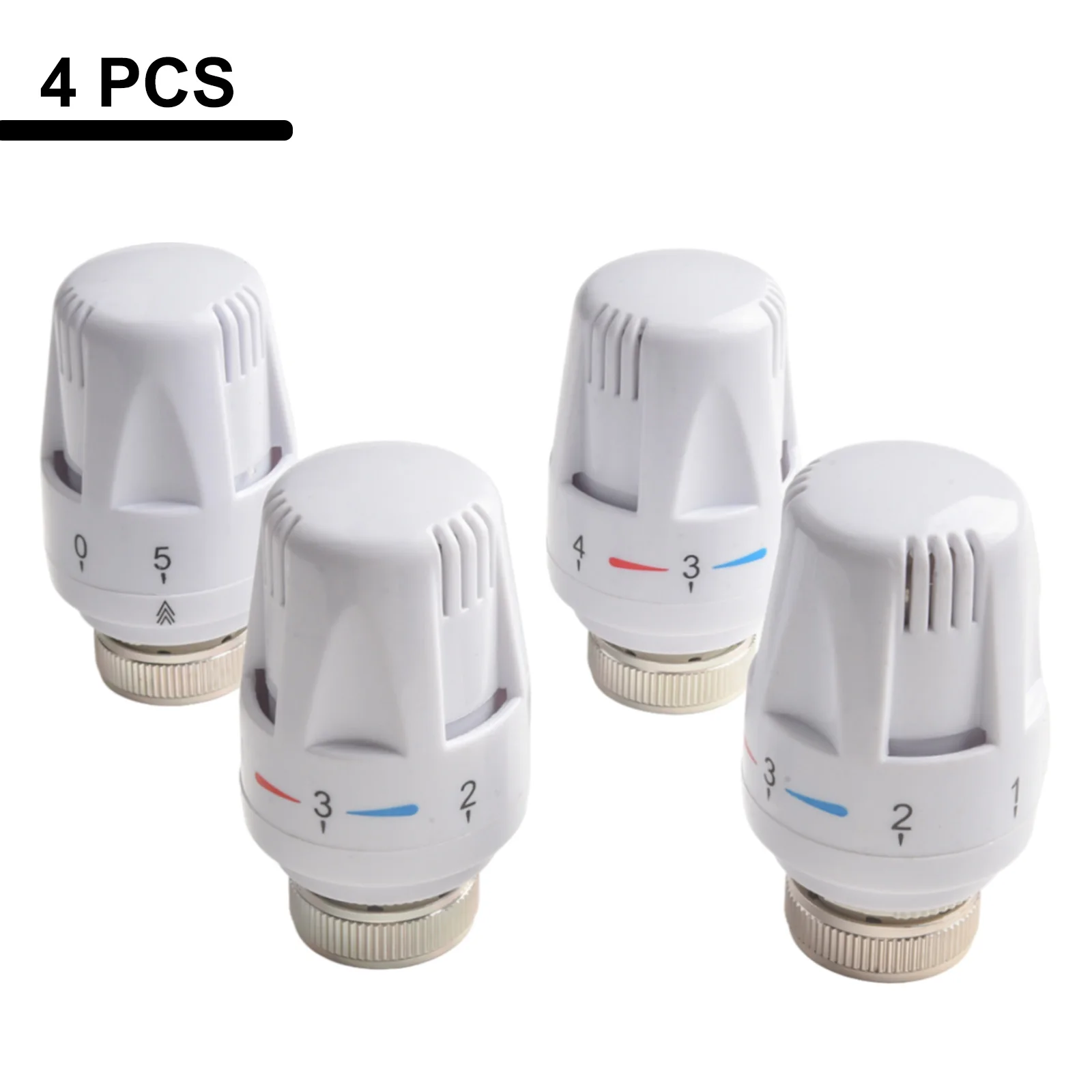 4pcs Thermostatic Thermostatic Radiators Head Adjustable Valve Heating Anti Freeze Protection Temperature Regulation M30x1.5