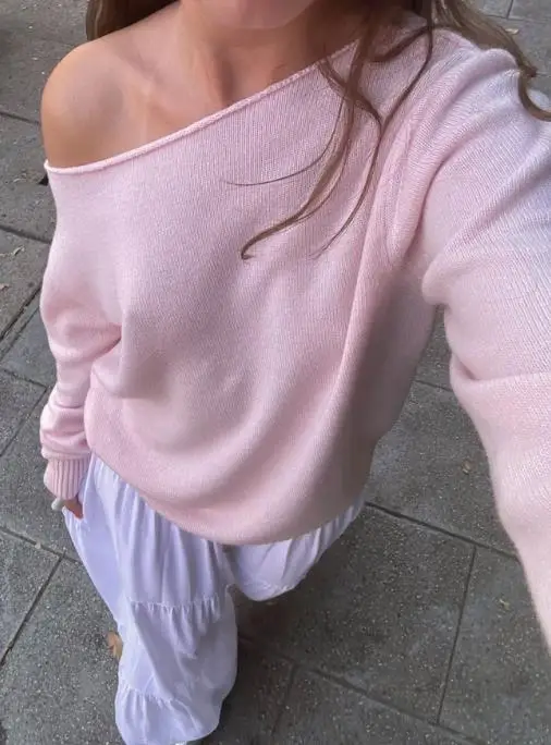 

Women's Autumn Winter Leisure Vacation Long Sleeve Woolen Sweater Top Fashionable Knitwear for Ladies