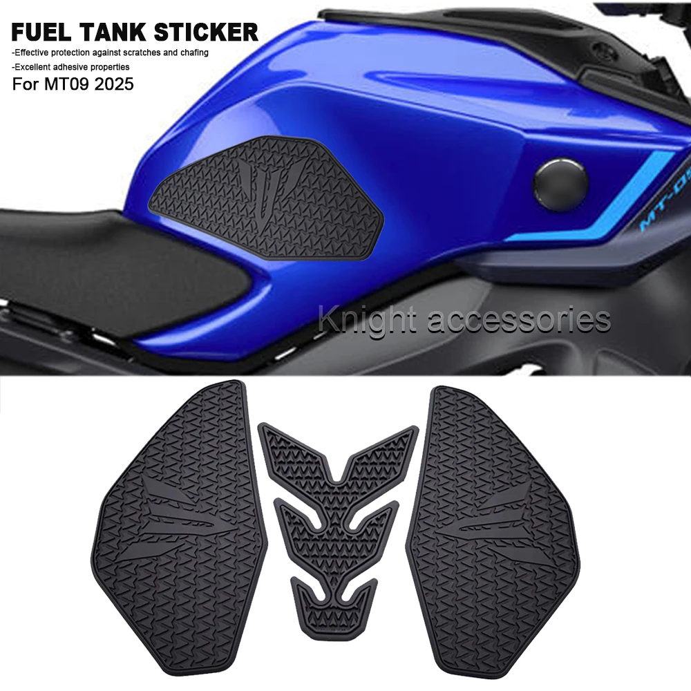 

Motorcycle Non-slip Side Fuel Tank Stickers Waterproof Pad Rubber Sticker For MT 09 mt09 MT-09 2024 2025 -