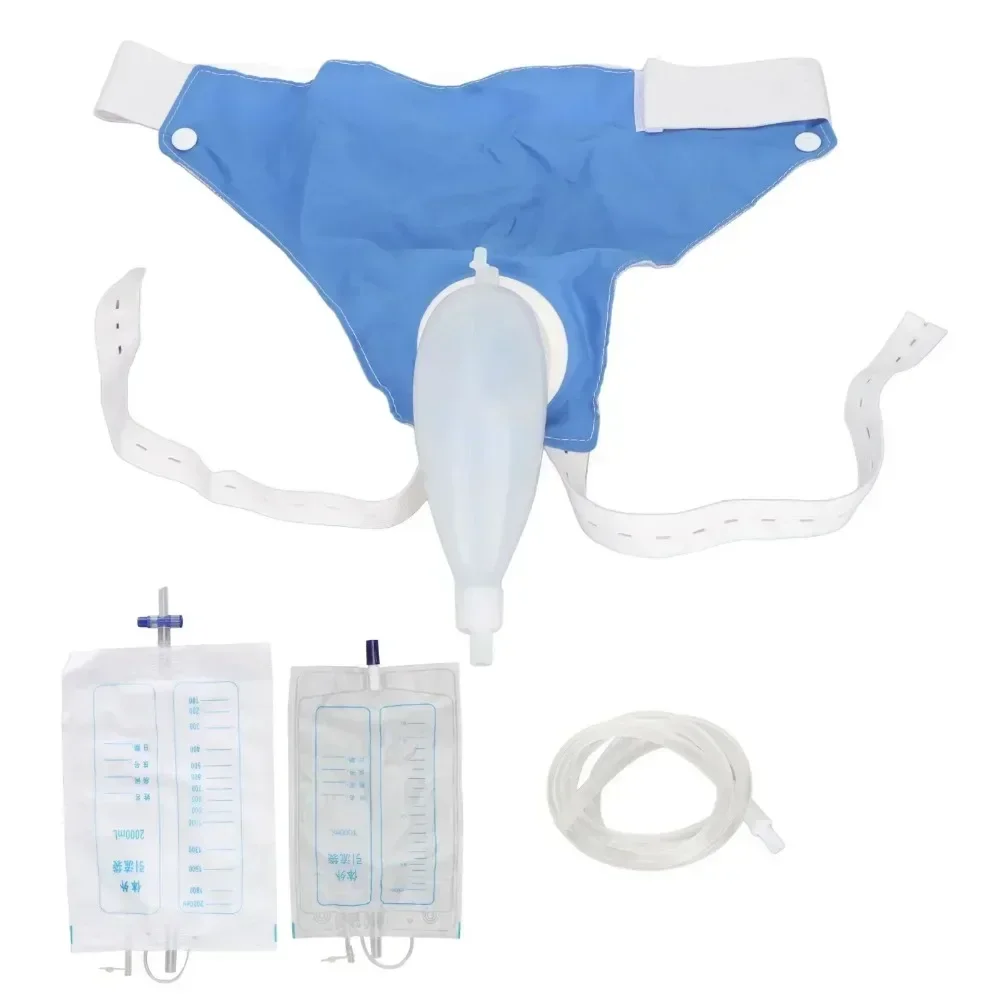 Adult Elder Wearable Urine Drainage Bag Urine Collector Urinal Pee Holder with Catheter Portable Men Women Urinary Incontinence