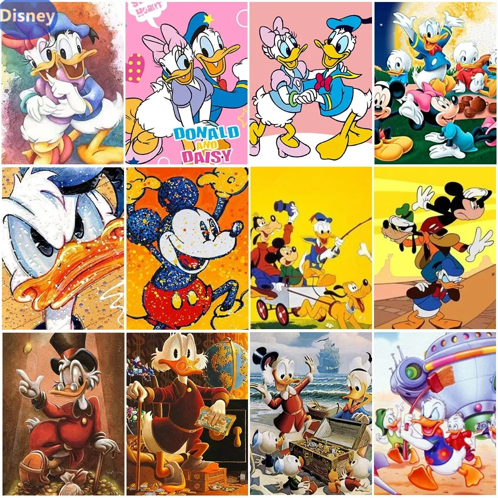 Disney Mickey Donald Duck Daisy 300/500/1000 Piece Puzzle Cartoon Children's Brain Burning Puzzle Game Decoration Handcrafted