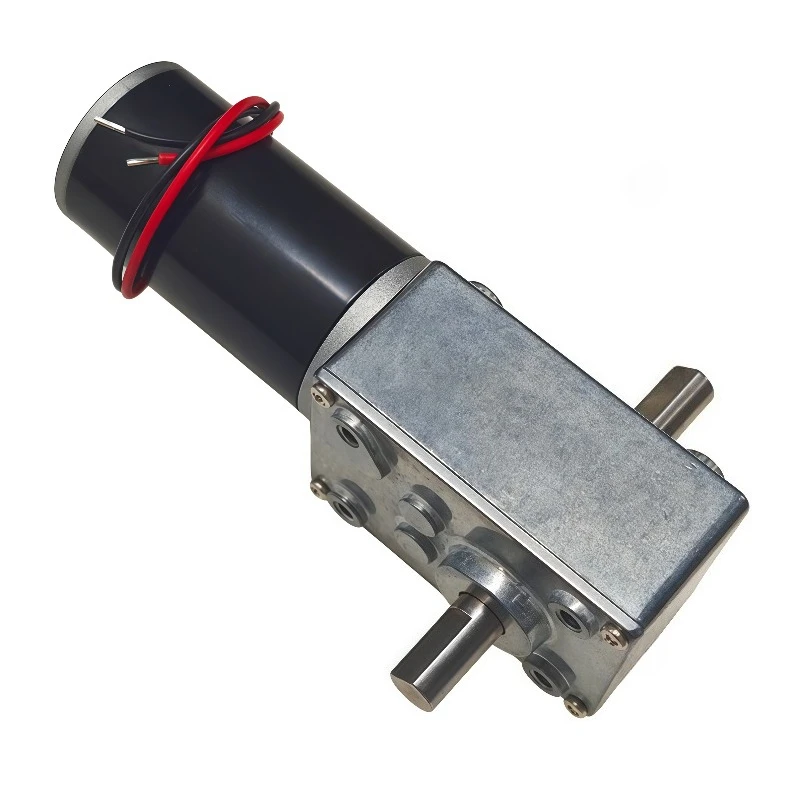 มอเตอร์เกียร์ทดรอบแบบเพลาเดี่ยว/คู่ รุ่น 5840-31ZY ใช้ไฟ DC 12V 24V แรงบิดสูง กำลังสูง 7RPM-470RPM มอเตอร์เกียร์แบบหนอน หมุนได้ทั้งตามเข็มนาฬิกาและทวนเข็มนาฬิกา