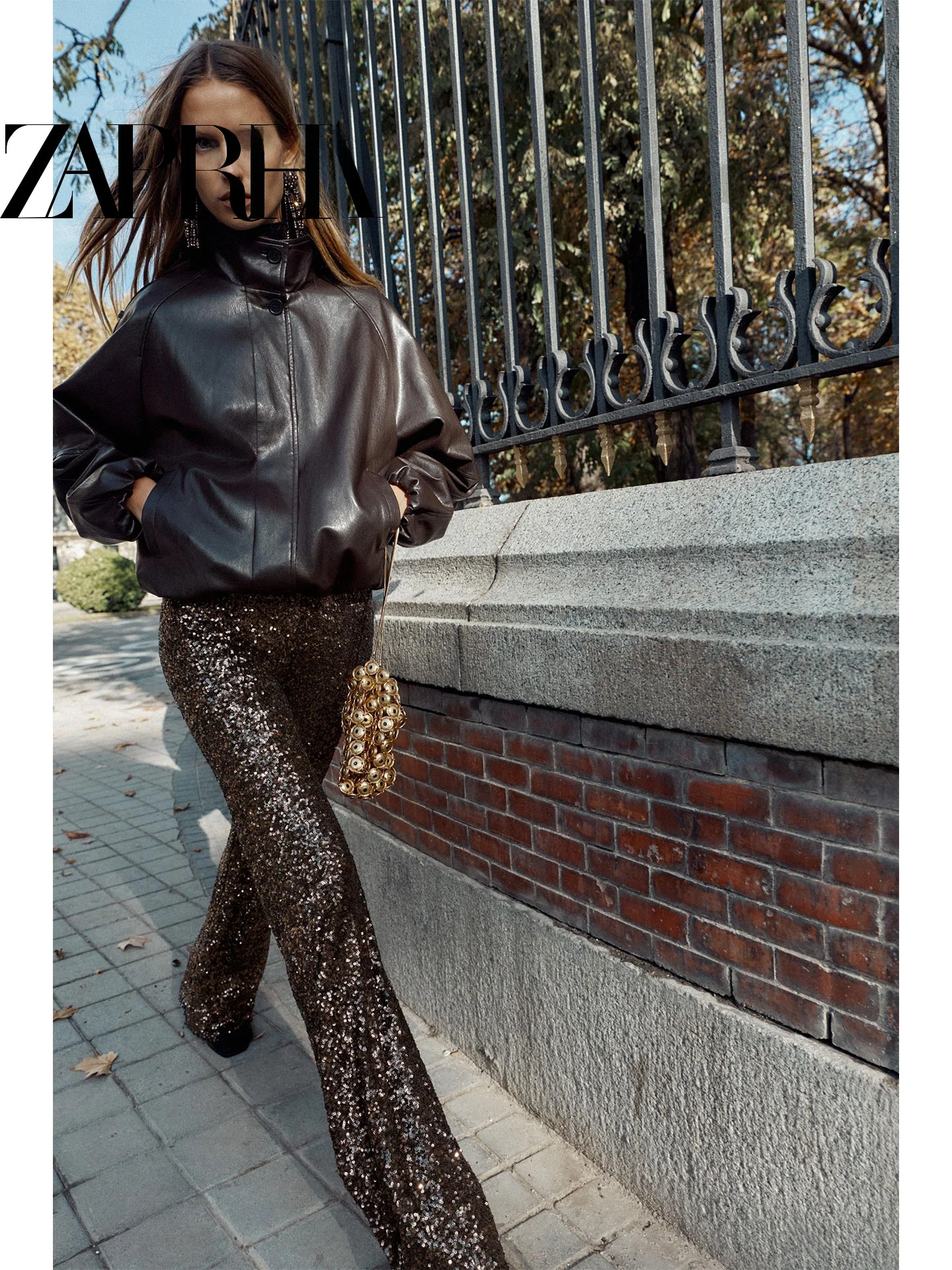 Spring 2026 American Sle Casual Loose Long Sve Faux Leather Stand Collar Jaet Women Slimming ort Outerwear