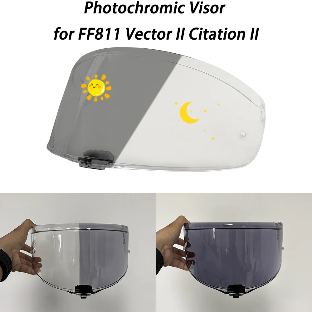 

Photochromic Visor for LS2 FF811 Vector Citation II Helmet Glasses Screen Shield Windshield Accessories Parts Autochromic lens