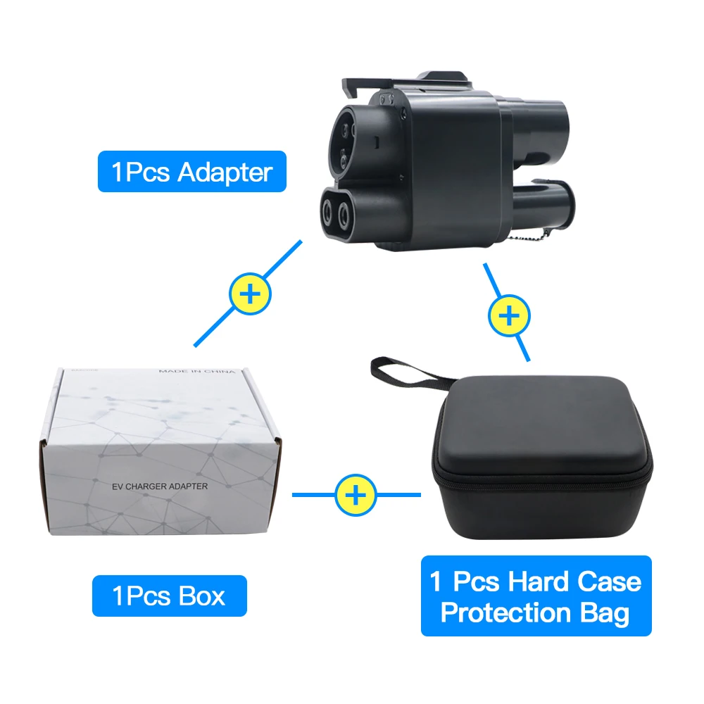 Adaptador de cargador EV CCS2 a CCS1 AC + DC adaptador de carga rápida 250A para vehículos eléctricos coches híbridos PHEV no aplicables a BMW i3