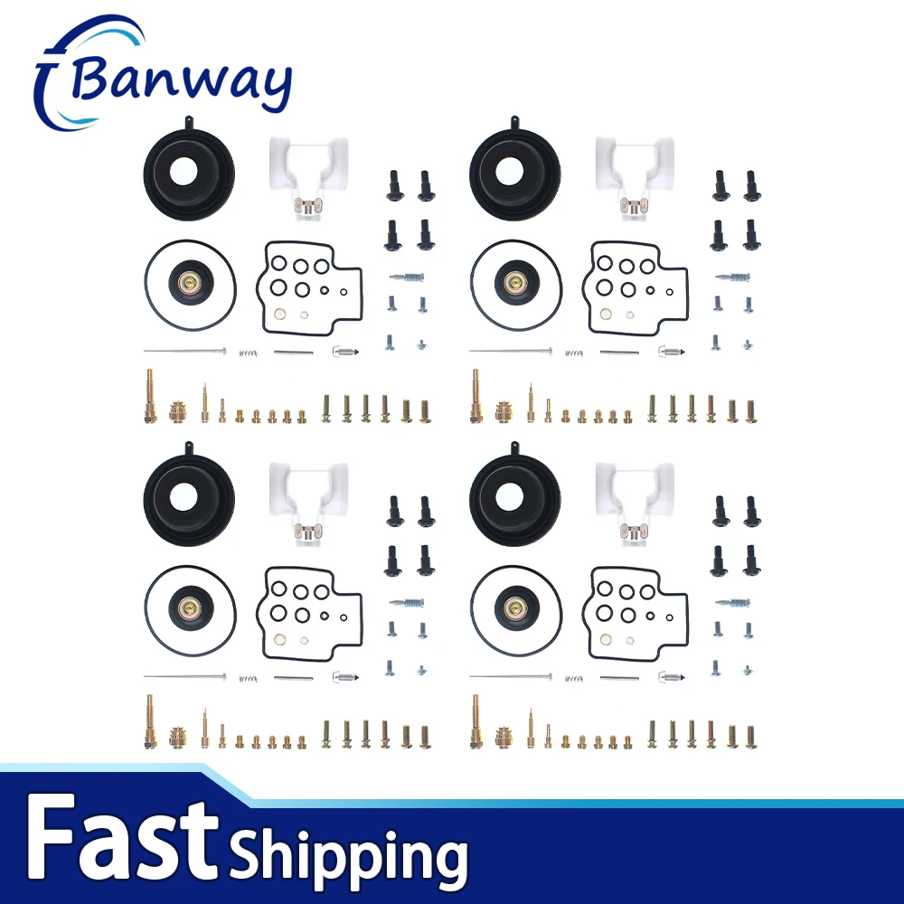 

4x Carburetor Rebuild Kit For KAWASAKI NINJA ZX-9R GPZ900R ZX900A/B/C 1994-2003