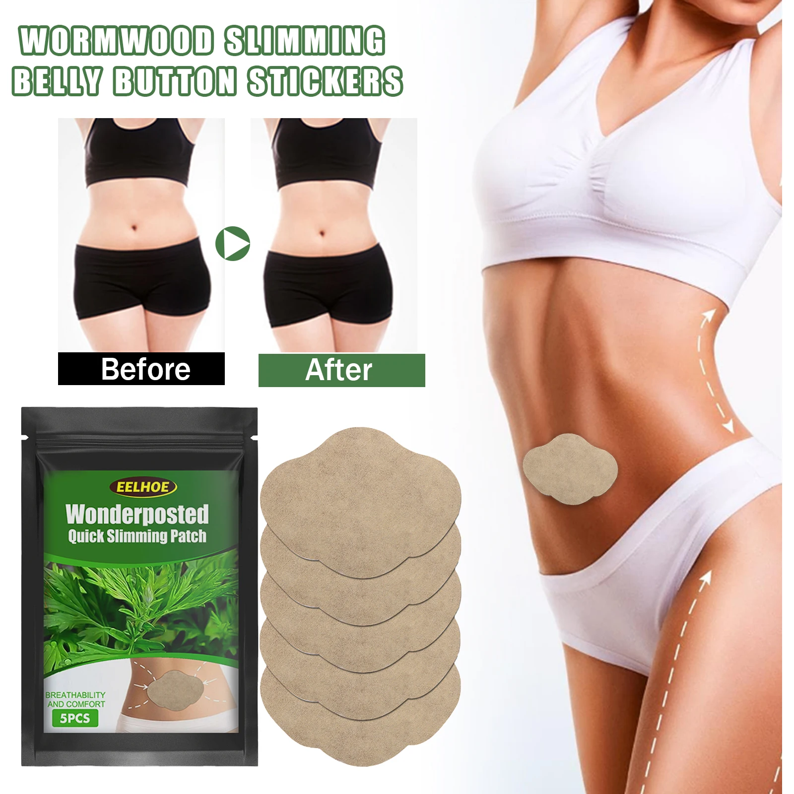 

Natural Herbal Body Care Patches 4-in-1 gentle formula digestion relief easy to use improve skin texture Body Care