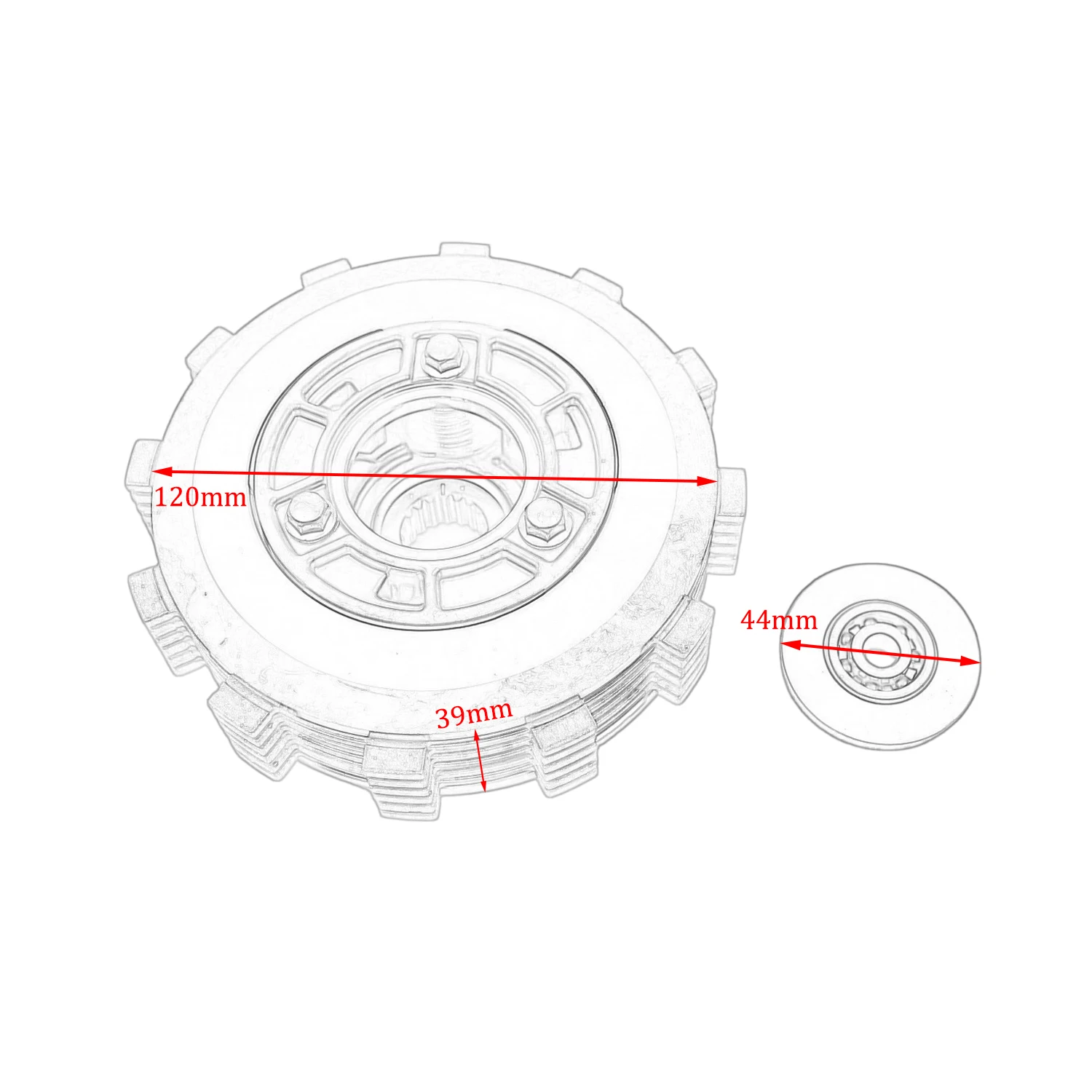 For CFMOTO 250SR 250NK 250CLX Full Clutch Hub Kit High Wear Resistant Clutch Plate Assembly Kit Motorcycle Engine Accessories